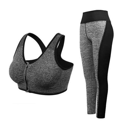 Two Piece Sports Bra and Leggings Activewear Set - Home Workout Gear
