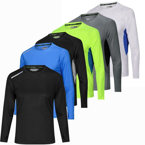 Men's Breathable Long Sleeve Training T Shirt - Home Workout Gear