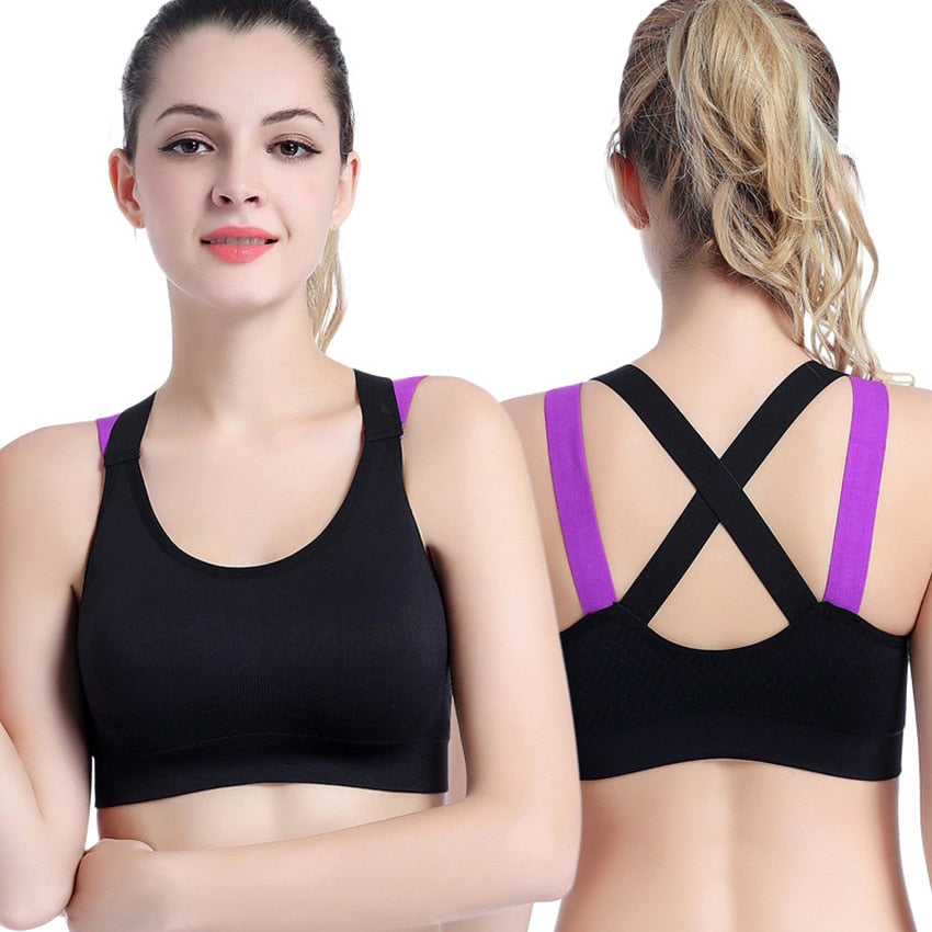 Cassiey CASSIEY Women's Fitness Sports Bra Breathable Wirefree