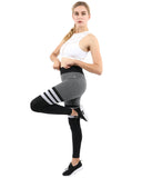 High Waisted Striped Cassidy Leggings - Home Workout Gear