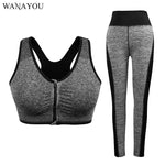 Two Piece Sports Bra and Leggings Activewear Set - Home Workout Gear