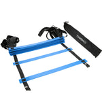 Eleven Rung Flat Adjustable Speed Agility Sports Ladder - Home Workout Gear