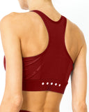 Maroon Sports Bra & Leggings Set - Home Workout Gear